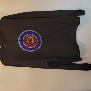 Women's Chicago Cubs Rinestone Hoodie | Size Large